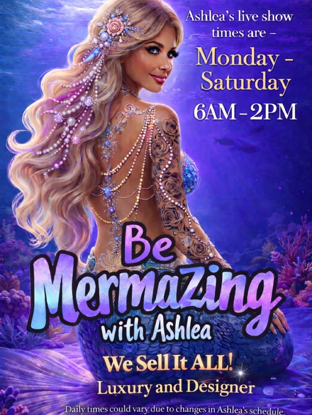 (2) ASHLEAS & CHEF JAMIE LIVE SHOW FLYER 🧜🏼‍♀️👩‍🍳 - Picture 4 of 11